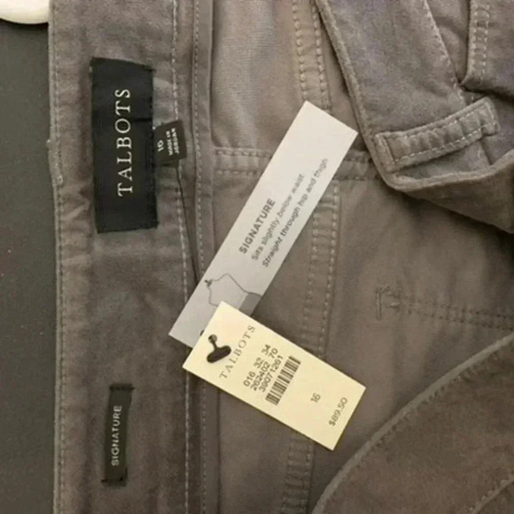 NWT Women's Talbots Gray Faux Suede Signature Pants Sz 16 - Picture 3 of 4